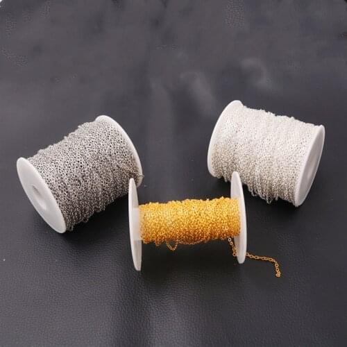 5m/lot Popular Gold/Silver Plated Necklace Chain For Jewelry Making Findings DIY Necklace Chains Materials Handmade P95