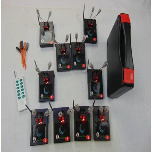 Controle LED 10 Cues Fireworks Remote Special Effects Radio Fire Copper Wire DMX Stage Smart Wedding Equipment-Wireless Switch