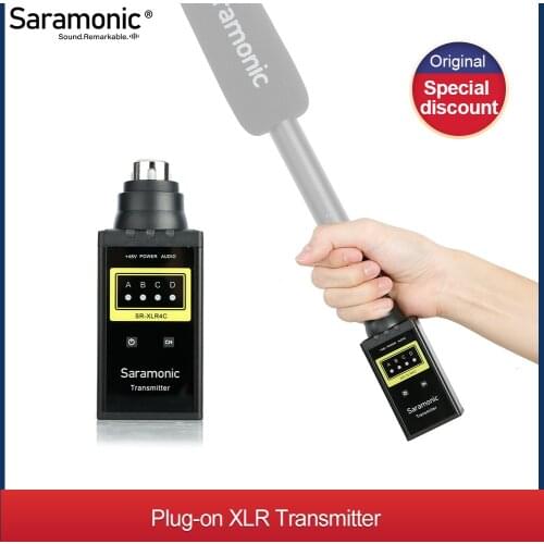 Saramonic Plug-on XLR Transmitter (SR-XLR4C) and Handheld microphone (SR-HM4C) for the SR-WM4C Wireless System