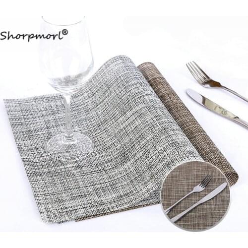 30x45cm Vinyl Placemat for Dining Table Home Decoration Stain Resistant Anti-slip Coaster Pad Japan Style PVC Table Food Mats