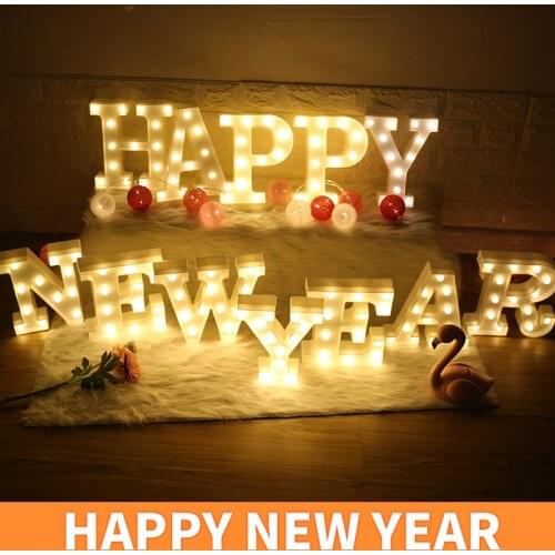 Led Letter Light Luminous 26 English Alphabet Creative Led Battery Night Lamp Romantic Party Home Decor Letter Decorations Lamp