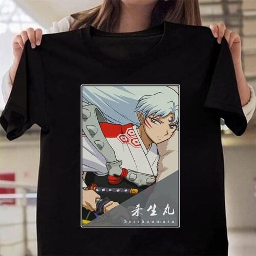 Tops Japan Anime Women New Fashion Demon Inuyasha Women Casual Cool Men Sesshoumaru Higurashi Kagome Plus Size 7 Colors