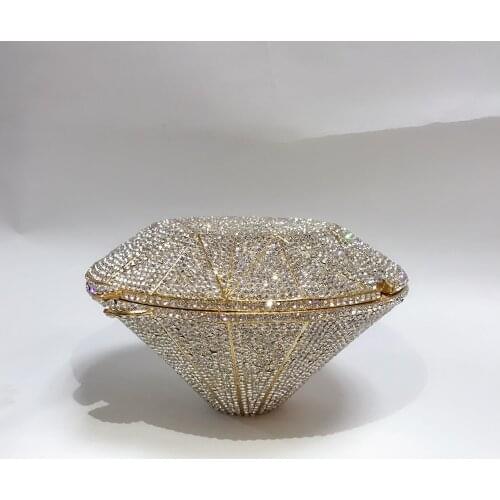 XIYUAN Women Wedding clutch Purse Party Bag Luxury Rhinestone Evening Bags Ladies Chain Wristlets Bags Famale Soiree Clutch Bag