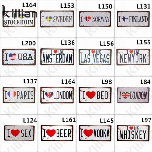 I Love My Country Retro Metal Plaque Room Metal Painting Home Decoration Shop Wall Metal Plate Metal Poster Bar Club Decoration