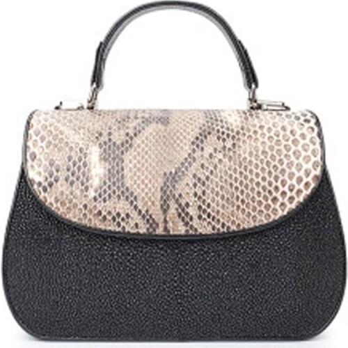 Yuanhui Pearl fish skin Female bag new Snake skin Joining together stingray skin women handbag Single shoulder bag women