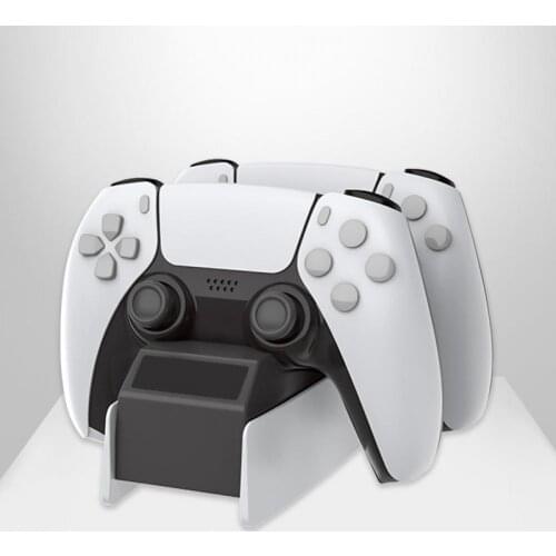 2 in 1 Controller Charger Dual Port Charging Stand USB Wireless Handle Charge Base for PS5 Gaming Controllers Handles Kit