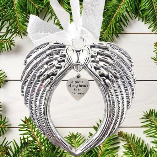 1pcs Christmas Angel Heart Pendant Wing Ornament Pendant For Friends Diy Tree Christmas Accessories Decoration Christmas Gi N6Z5
