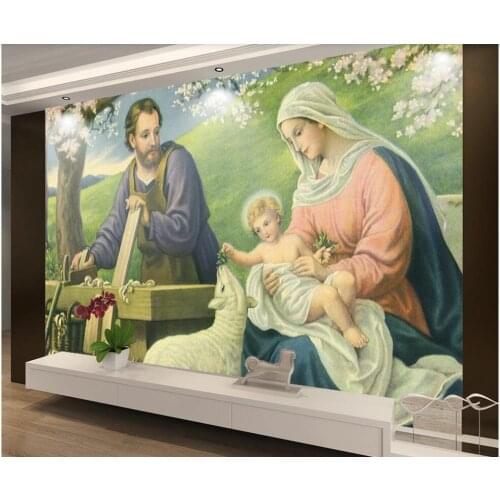 3d wallpaper custom photo European Landscape Peach Blossom Christian Oil Painting decor 3d wall murals wallpaper for walls 3 d