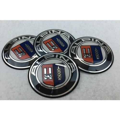 4pcs 65mm 56mm 56.5mm car Wheel Center Hub Caps Emblem Sticker Logo For Alpina X1 X3 X4 X5 Z3 E36 E39 E46 F10 F20