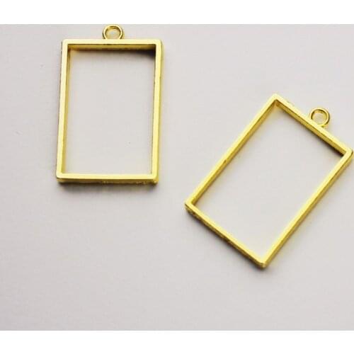 6pcs/set Metal Frame Pocket Watch Charm Pendant Bezel Setting UV Resin Charm Necklace Earring Findings Casting Craft DIY