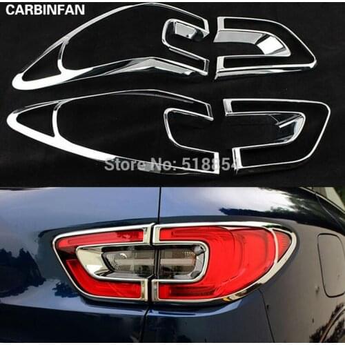 Car ABS Chrome Rear taillight Lamp Cover For Renault Kadjar 2016 4Pcs/Set
