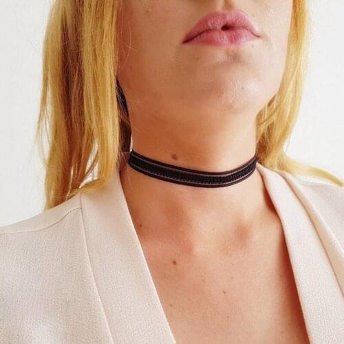 Choker Necklaces Gothic Tattoo Black Lace Leather Velvet Collier Women Collar Femme Chocker Jewellery
