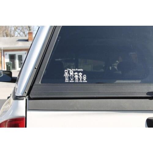 Black/Sliver Ass Family Vinyl Car Decal Styling Decal Sticker Art Design Pattern Car Accessories for Windshield Waterproof S862