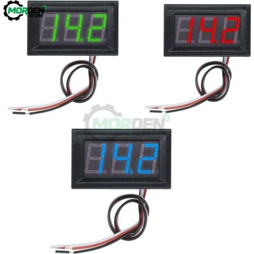0.56'' Mini LED Digital Voltmeter Detector DC 4.5-30V 12/24V Voltage Capacity Monitor Volt Panel Tester Meter For Motorcycle Car