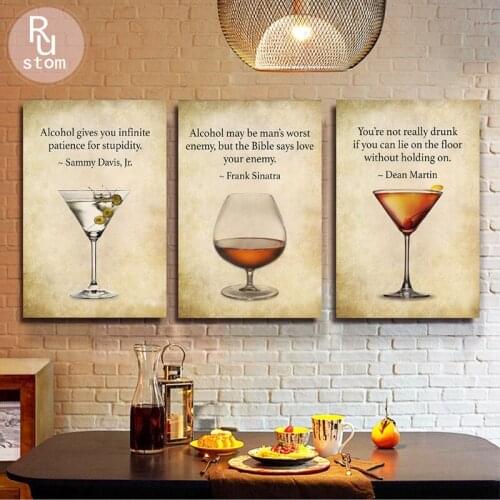 Bar Decor Drink Quote Bar Wall Art Canvas Painting Rat Pack Frank Sinatra Sammy Davis Dean Martin Whiskey Art Print Posters