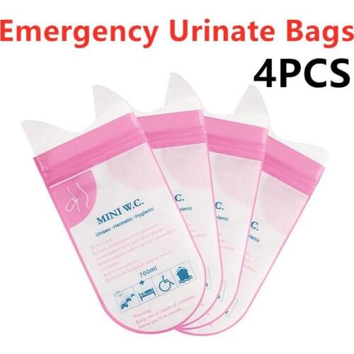 4PCS 700ml Outdoor Emergency Urinate Bags Funnel Urinal Easy Take Piss Bags Travel Toilet For Baby/Women/Men Portable Vomit Bag