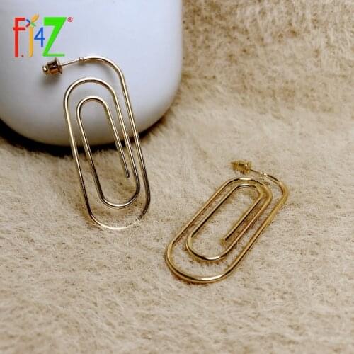 F.J4Z 2021 Trend Metal Earrings for Women Minimalist Gold Color Geometric Earring Aros Mujer Oreja