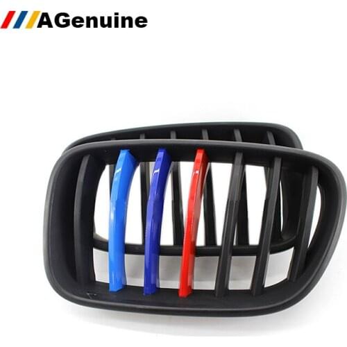 Glossy Matt black colorful M style ABS One Single slat Car front bumper radiator mesh grille auto racing grills for BMW X3 F25