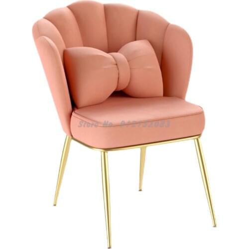 Makeup chair net red ins petal chair home desk female bedroom dressing stool nordic light luxury backrest nail chair