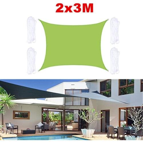2x3M Summer Outdoor Waterproof and UV Shade Sail Oxford Cloth Rectangle Shade Canvas Garden Terrace Canopy Camping Sun Shelter