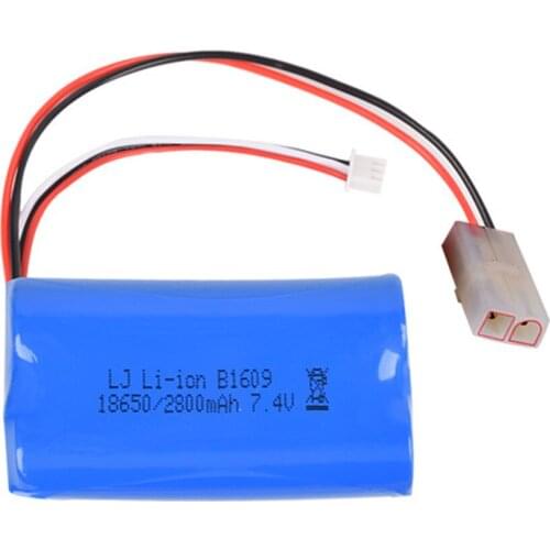 7.4V 2800mah lipo battery L6.2-2P Plug for henglong 3818 3819 3838 3839 3869 3879 3888 3889 3899 3898 3909 1:16 RC tank toy part