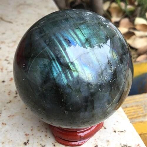 Madagascar Natural Labradorite Quartz Crystal Sphere Ball Healing Reiki Gemstones Minerals Specimen Carved Ornament Gifts
