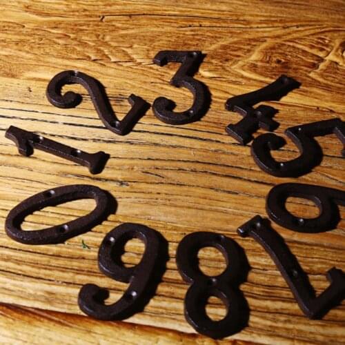 0 to 9 Metal Door Number Signs House Number for Customize Phone Hotel Apartment Outdoor Garden Mailbox Numbers Home Bar Decor