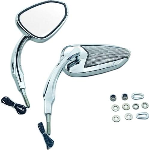 Motorcycle Rear View Side Mirrors Black Chrome For Harley All models Sportster XL 883 1200 Softail Dyna Touring