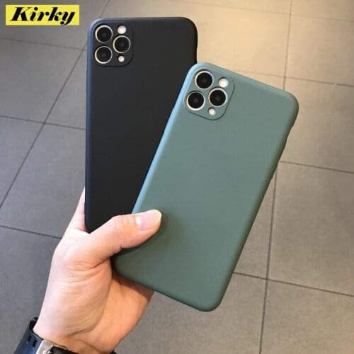 Thin Soft Case For iPhone 6 6s 7 8Plus Shockproof Liquid Silicone Cover Candy Color Coque Capa For Xs MAX 11 Pro Max XR 11 Cover