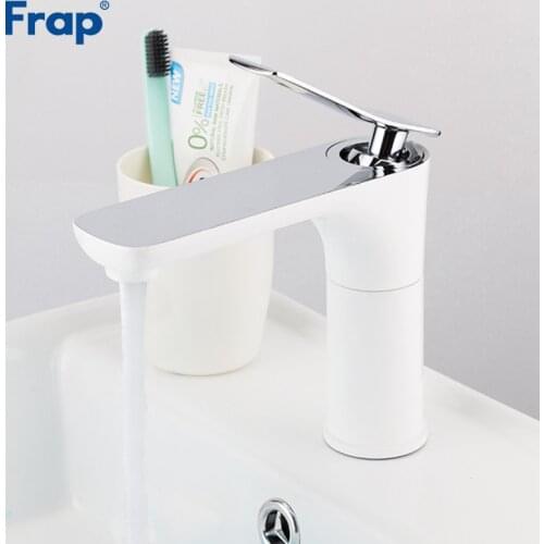 Frap New Arrival Basin Faucets Brass Deck Mounted Bathroom Sink Faucets Deck Mounted Hot And Cold Water Mixer Torneira Y10032/33