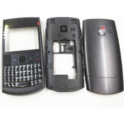 Original Battery Back Cover For Nokia X2-01 X201 Full Housing Cover Door Frame + Battery Back Cover+English Keypad