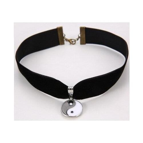 N352 European and American black fleece with a variety of personality alloy necklace pendant necklace short collar