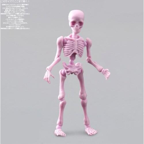 Movable Mr. Bones Skeleton Human Model Skull Full Body Mini Figure Toy Halloween New Color Crystal Skull