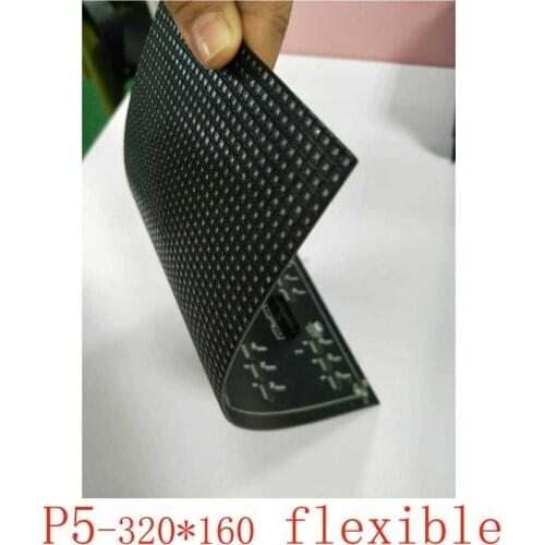 Indoor full color p5 Flexible led panel 320*160mm led screen module for indoor led display Shopping Center Cylindrical Advertisi