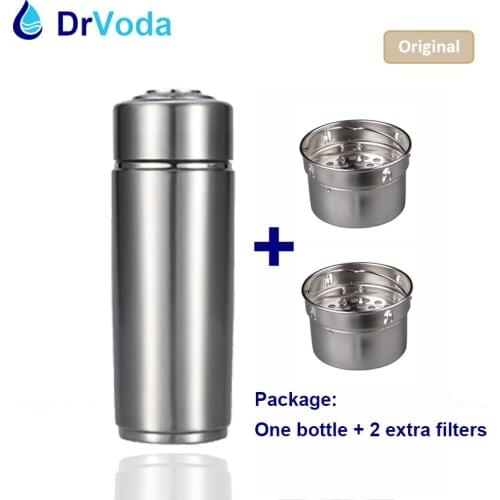 Alkaline Hydrogen Water Stick Portable Ionizer Bottle + 2 Spare Filters + Carry Bag Alkaline pH ORP antioxidant water ionizer