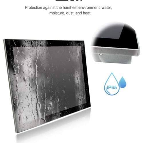 19" industrial touch panel pc Intel Celeron J1900 Capacitive touch TPM 2.0 embedded computer RS232/485/422 DC9~36V input