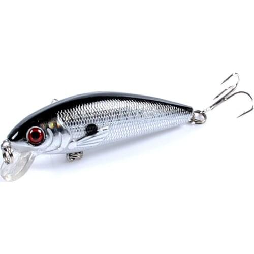 1pcs Minnow Fishing Lure Hard Artificial Bait 3D Eyes 7.2cm 8.7g Wobblers Crankbait Floating Plastic Baits Minnow Pesca