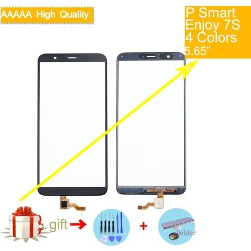 For Huawei P Smart FIG-LX1 LX2 FIG-L21 FIG-L22 Enjoy 7S Touch Screen Touch Panel Sensor Digitizer Front Glass Outer Touchscreen