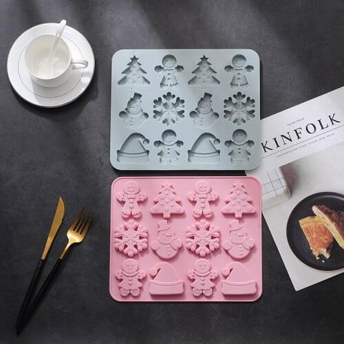Silicone Cake Mold Reusable Christmas Baking Mould Kitchen Supplies Making Tool for Chocolate Cookies Pastry Gummy