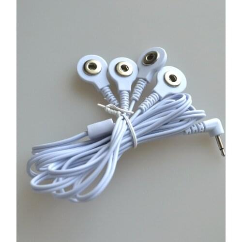 50Pcs JTKENS Healthcare Electrode Lead Wires Connecting Cables With 4 Buttons For TENS Therapy Massager Body Relaxtion Machine