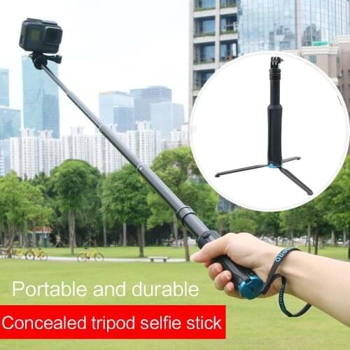 TUYU Handheld Tripod Selfie Stick 2 in 1 Extendable Monopod Selfie Stick Tripod for Gopro hero6 5 4 xiaomi yi sjcam sj4000 EKEN