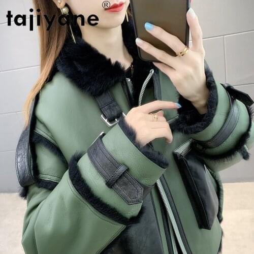 Womens Winter 2021 Fur Coat Women 100% Wool Jacket Woman Genuine Sheepskin Coats Korean Style Mujeres Abrigos TN1490