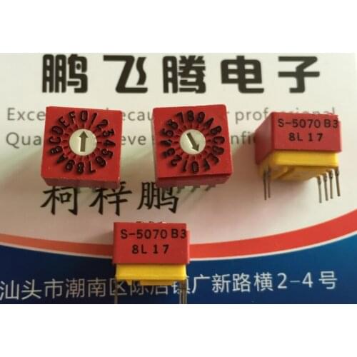 1PCS Imported from Japan COPAL S-5070B3 0-F/16 bit rotary digital dial coding switch 4:2 positive code