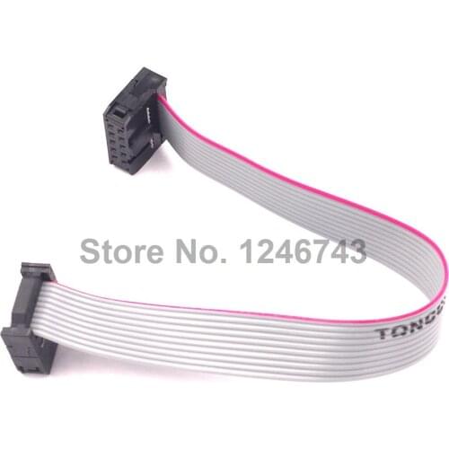 10PCS 10pin (2X5) IDC Flat Ribbon Cable wire for ISP JTAG 2.54mm spacing header 20CM