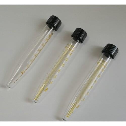 10pcs/lot 15mL free shipping glass centrifugal test tube with graduation conical bottom
