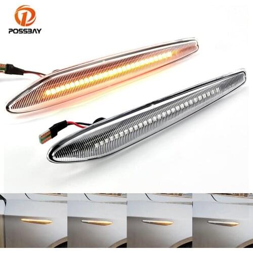 2Pcs Car LED Dynamic Side Marker Lights Amber for Alfa Romeo 159 Sportwagon Typ 939 / Boera Typ 939 / Spider Typ 939 2006-2012