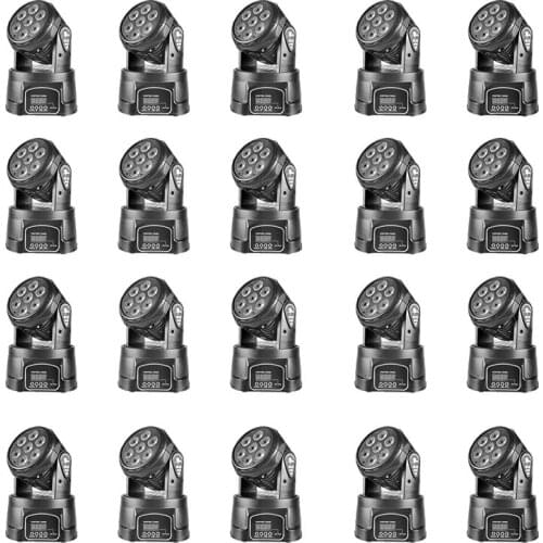 20pcs/lot China Mini 7x12W RGBW 4 in1 Quad LED Wash moving head light