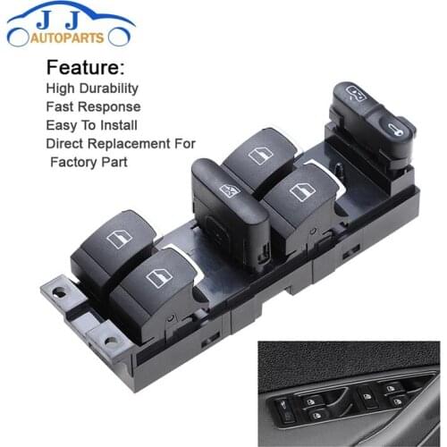 3BD959857 New Chrome Master Window Controller Switch For VW Jetta Golf GTI MK4 Passat B5 Driver Side 3BD 959 857 1998-2005