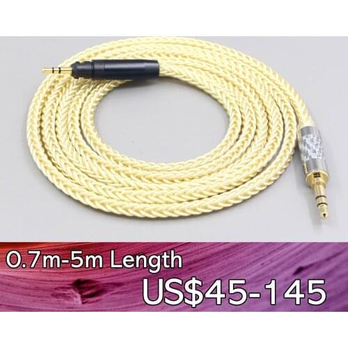 LN007653 8 Core Gold Plated + Palladium Silver OCC Cable For Ultrasone Performance 820 880 Signature DXP PRO STUDIO Headphone