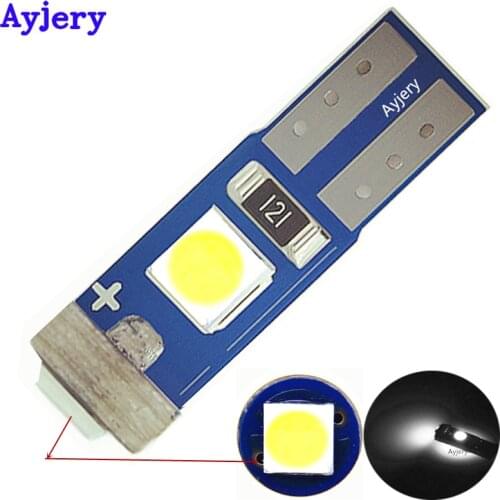 AYJERY Car Styling 6PCS 12V T5 LED Light 3030 SMD Miniature 74 Lamp Car Dashboard Instrument Panel Light Bulb for Car Light